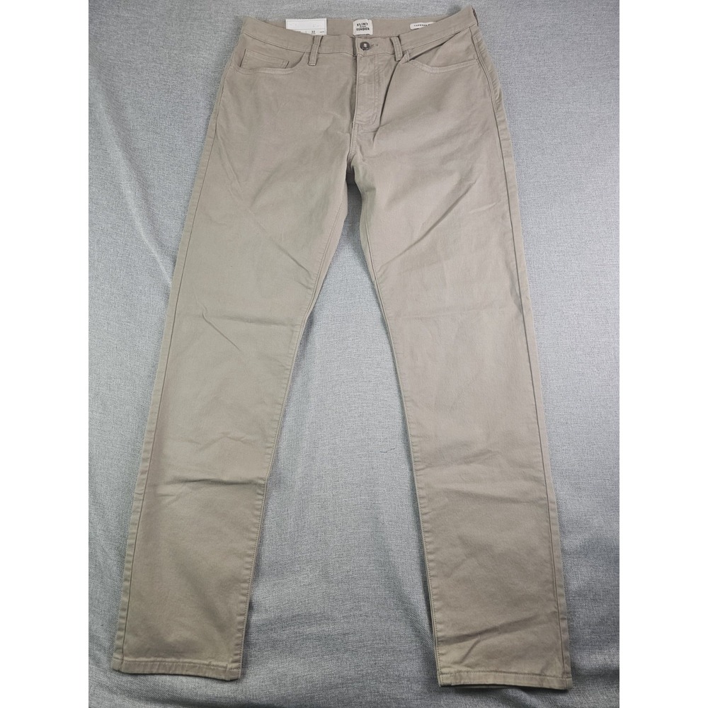 Flint Tinder Pants Mens 34x32 Tapered Fit Golf Performance Chino Commute Adult